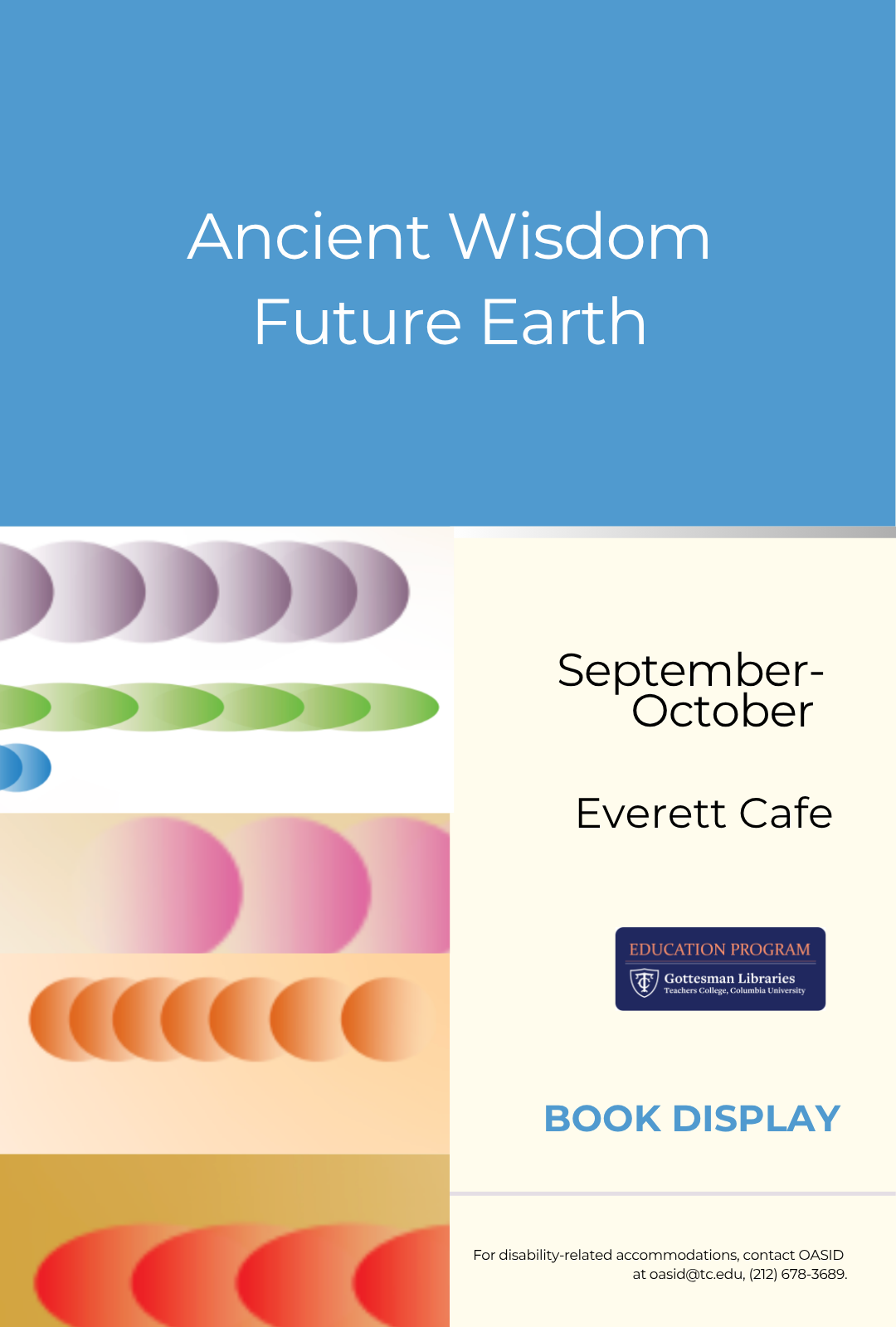 Poster with colorful round shapes