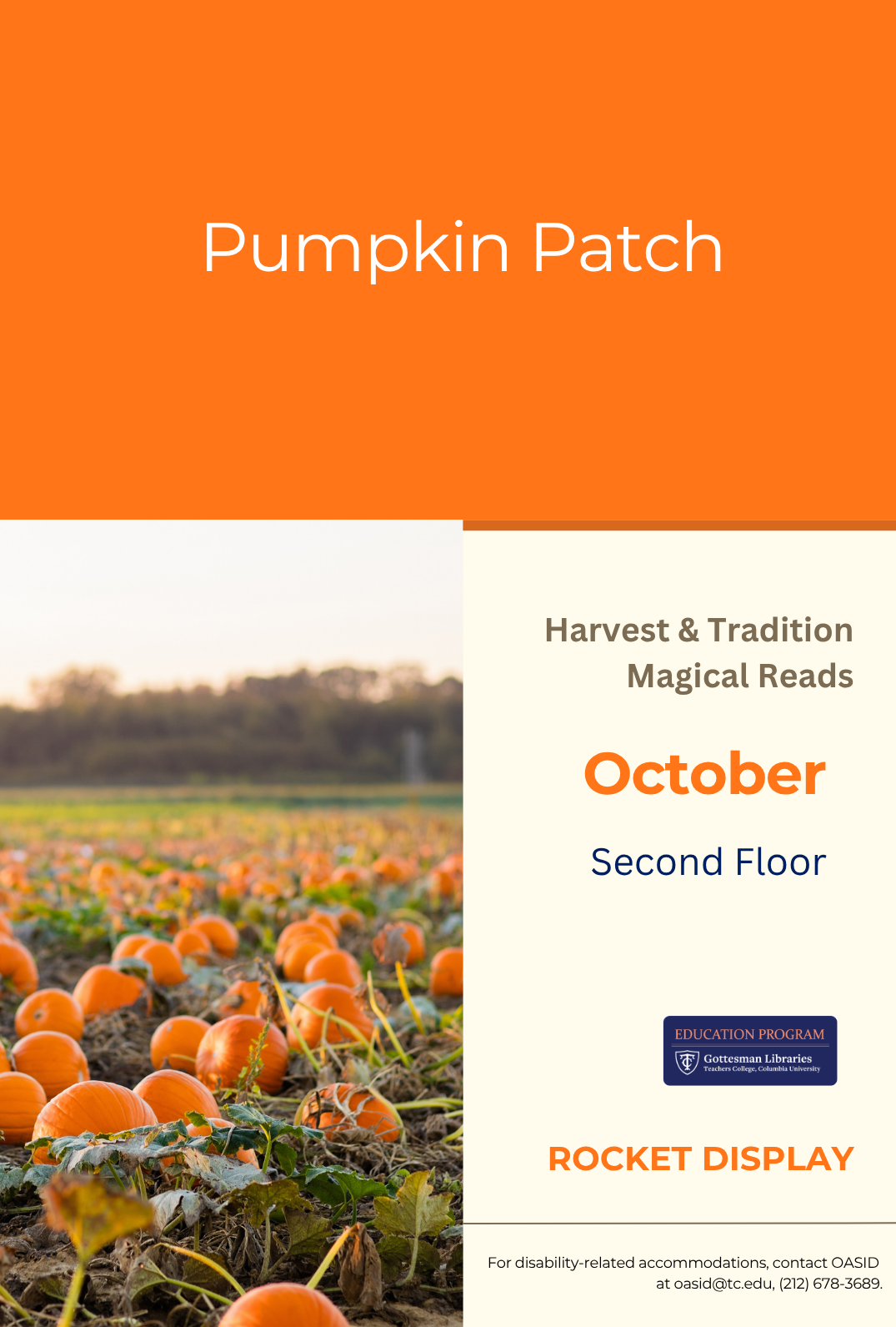 Poster with Photo of Pumpkin Patch