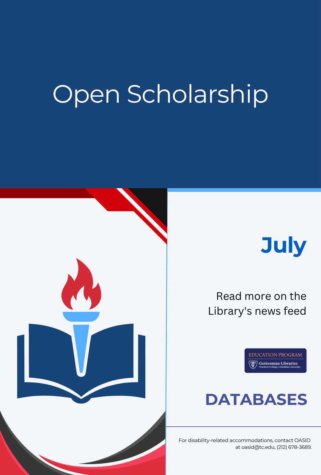 Poster Image of Open Book and Victory Torch