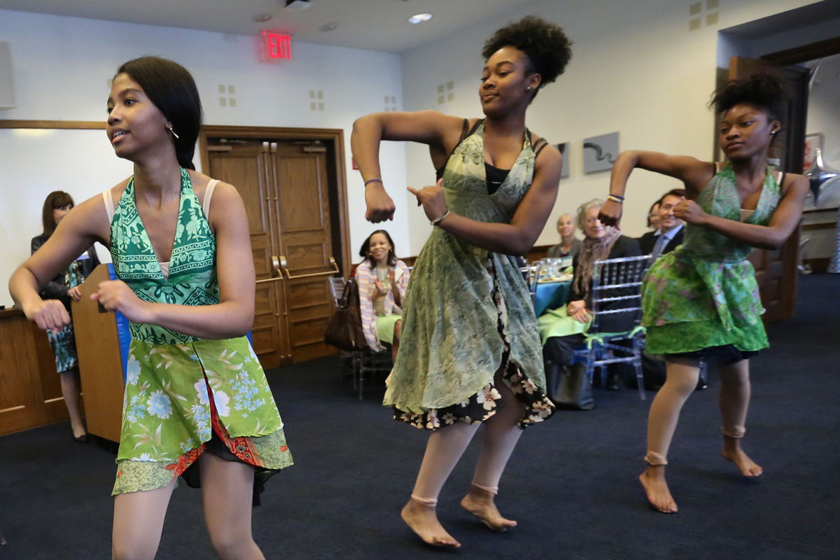 Dancers at the announcement of the TC Dance Ed Program