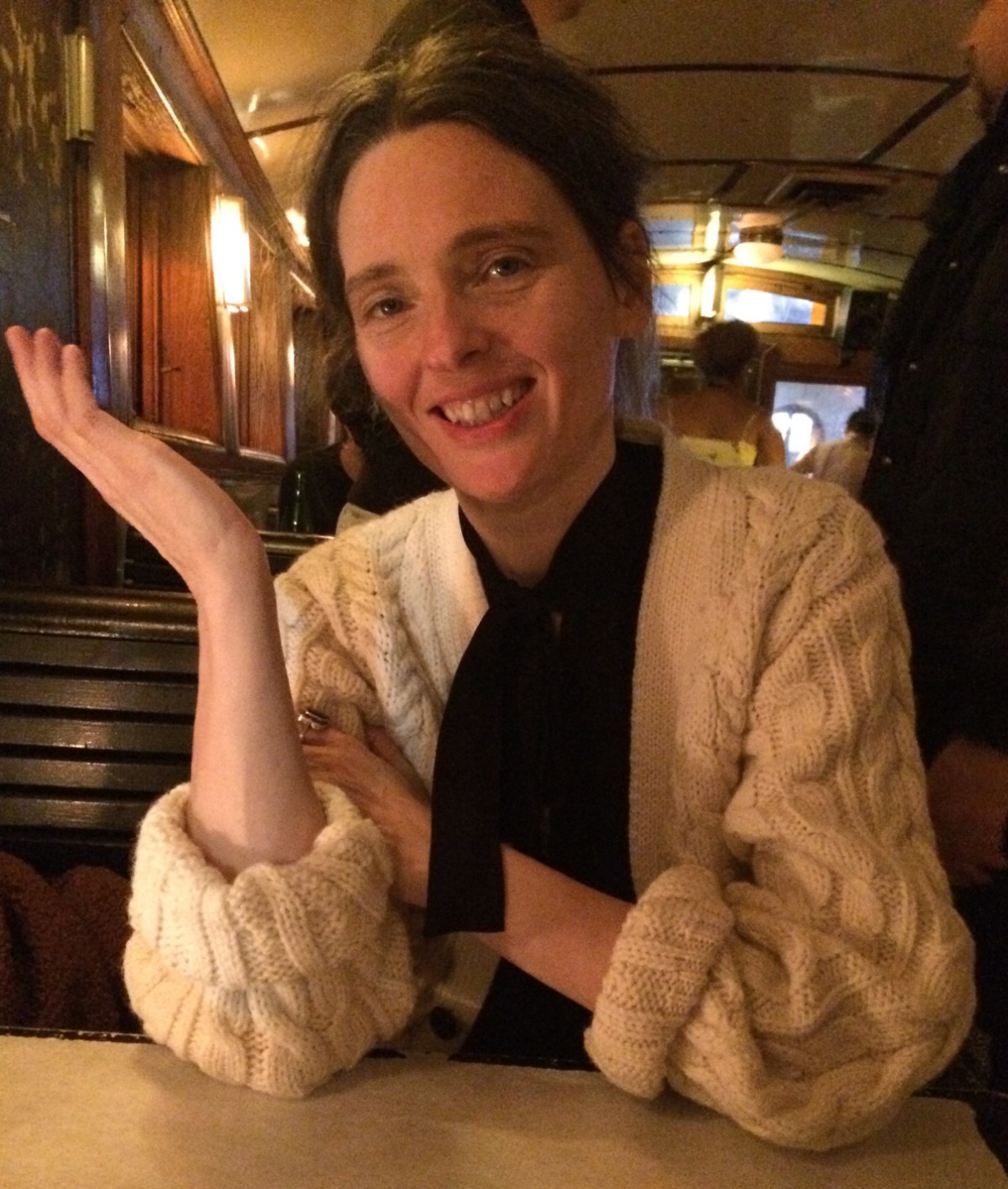 This is a picture of Erika Vogt who is a sculptor, doctoral student, and part-time instructor at TC. Erika lives and works in Brooklyn, NY