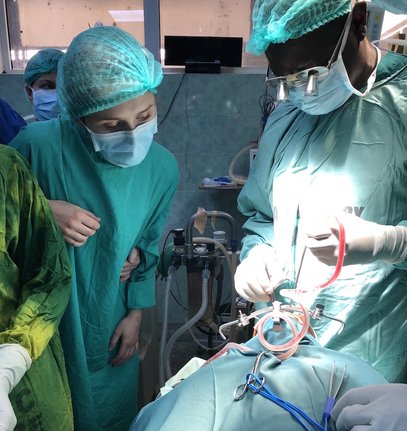Surgery taking place in Ghana