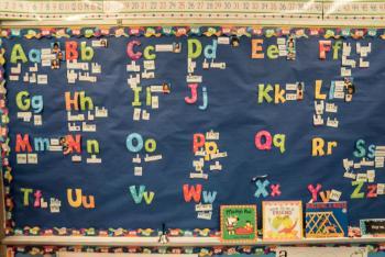 Bulletin Board in a classroom