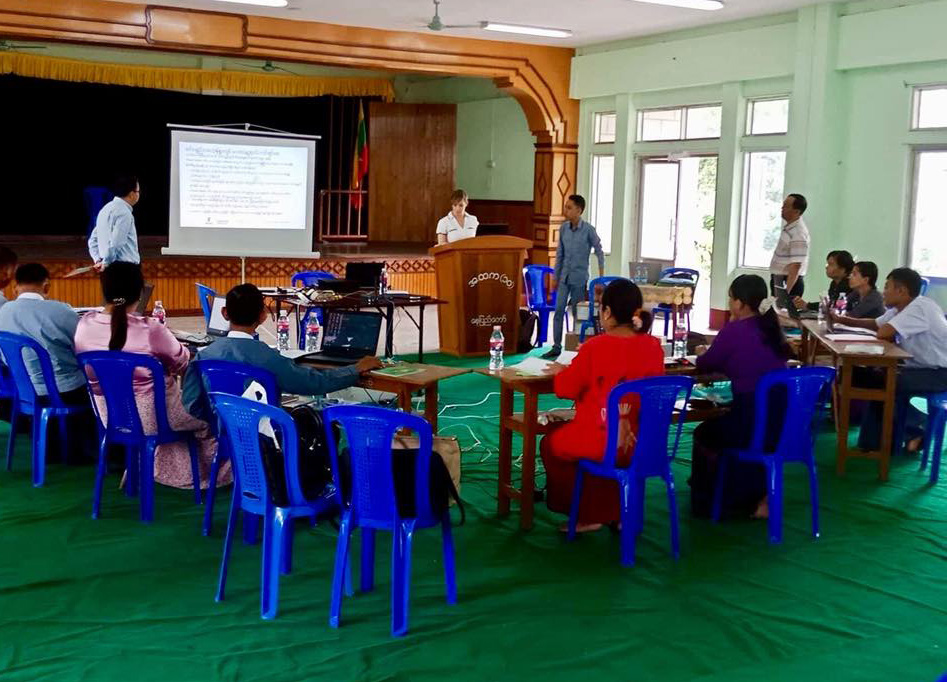 Carmela and Marie F. Volpe Fellowship 2018 Laura Ostendorf delivers a training to members of the Department of Education in Myanmar. 