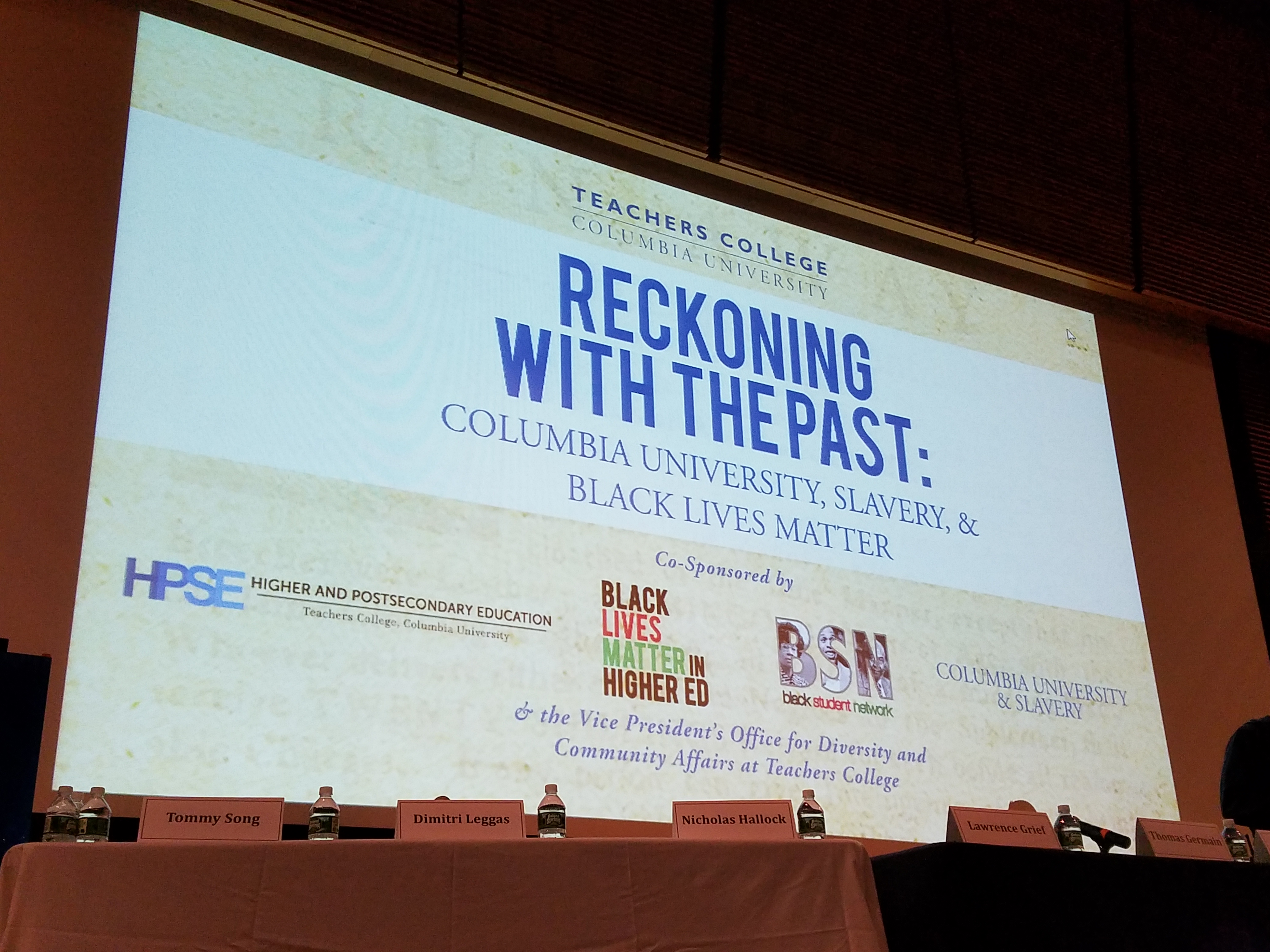 Reckoning With the Past: Columbia University, Slavery, and Black Lives Matter