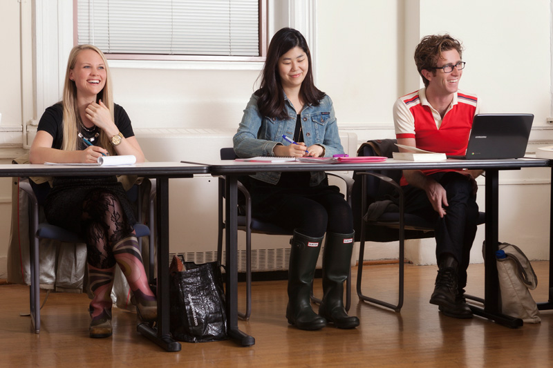 Students Smiling in Class