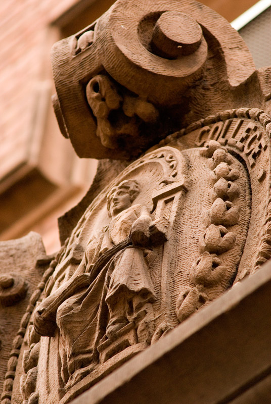 Exterior architecture details of Teachers College.