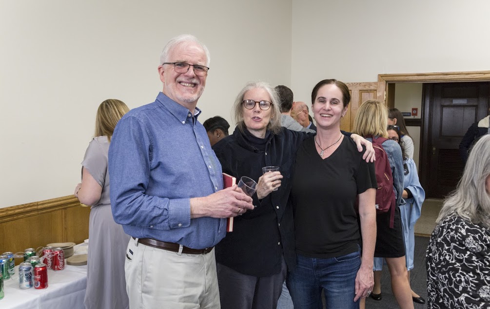 JOIE DE VIVRE John Browne with departmental colleagues. He considered himself a pessimist in life but an optimist in the classroom.