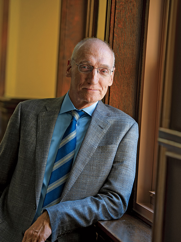 President Thomas Bailey in Zankel Hallway