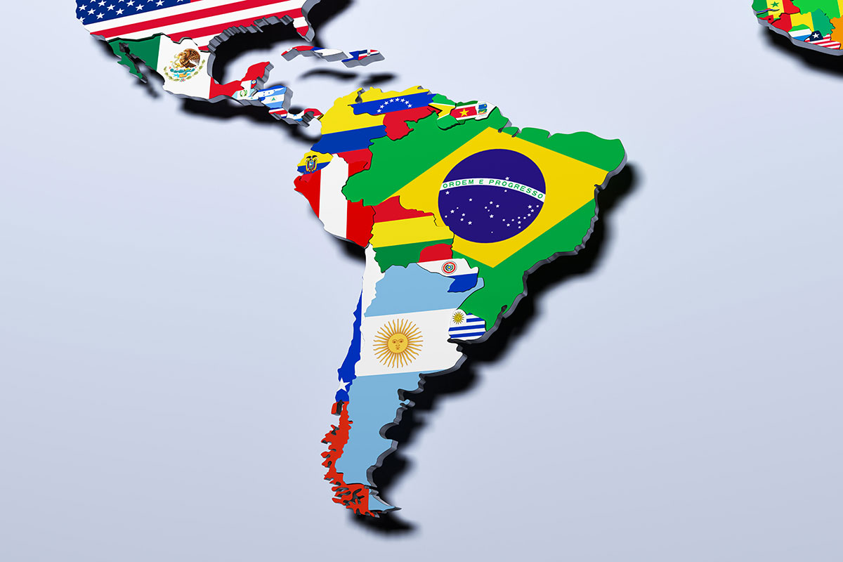 South America map 3d (iStock: 623702486)