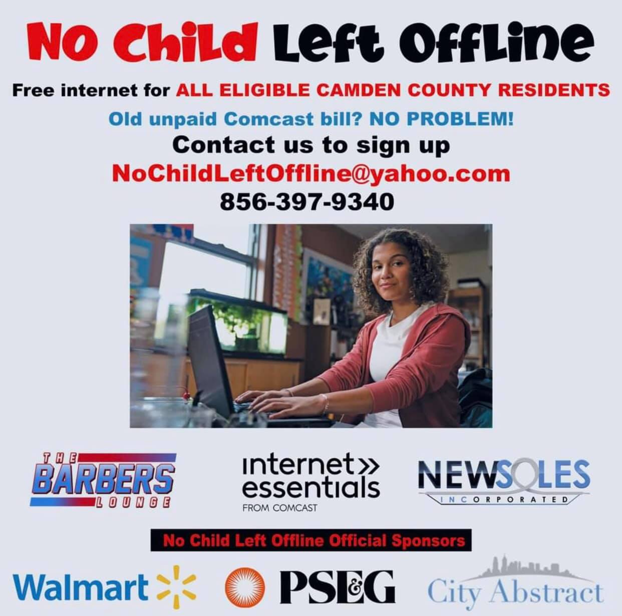 No Child Left Offline Flyer from Camden Schools