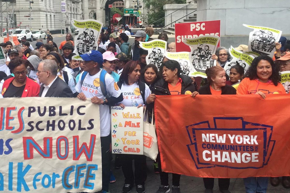 NYC owes public school protest image