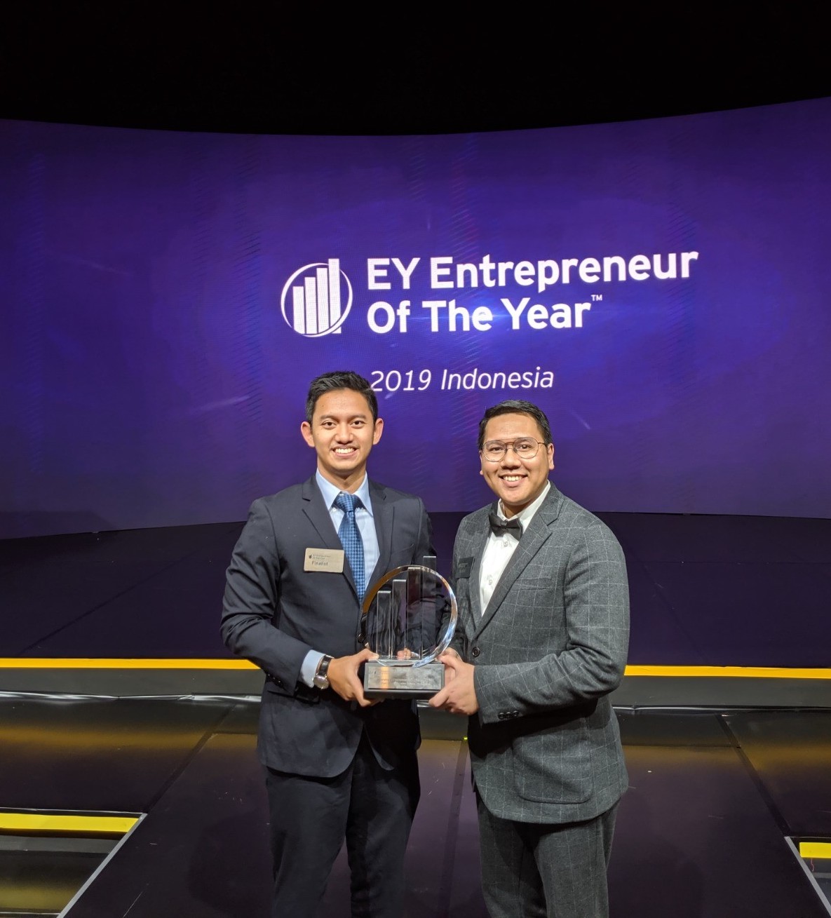 Iman Usman and his co-founder are honored at the EY Awards.