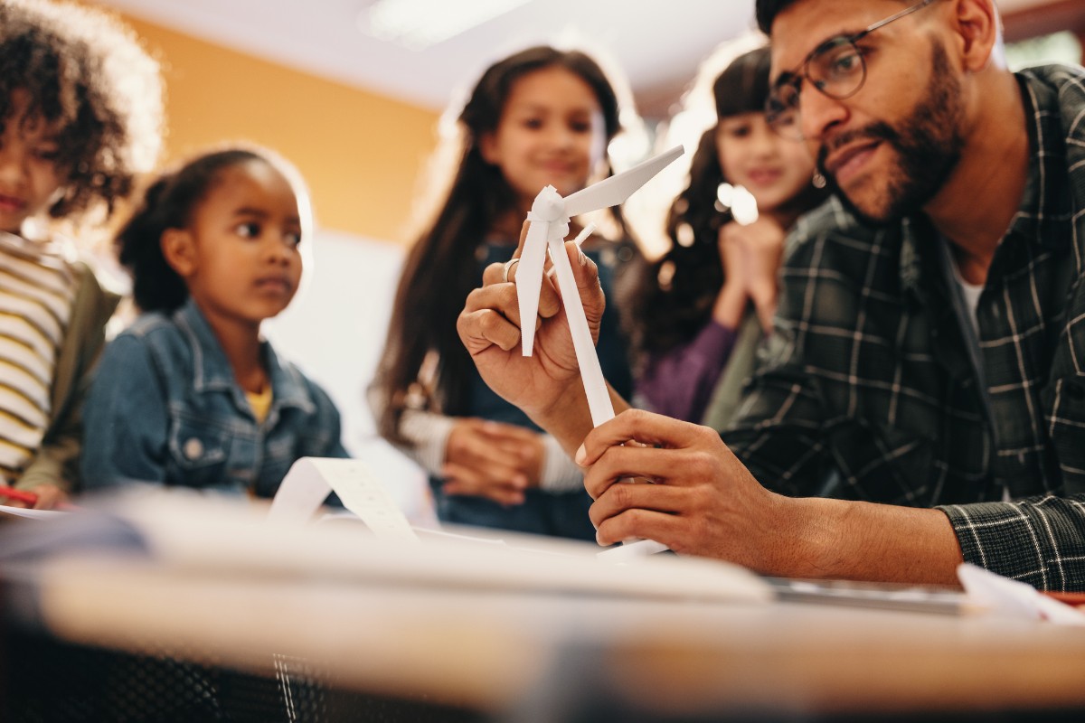Students in classroom.
