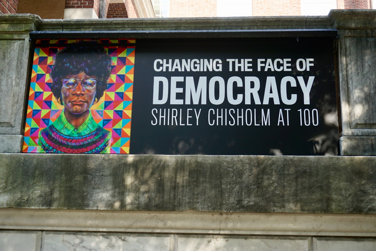 Pictured: Shirley Chisholm exhibit.