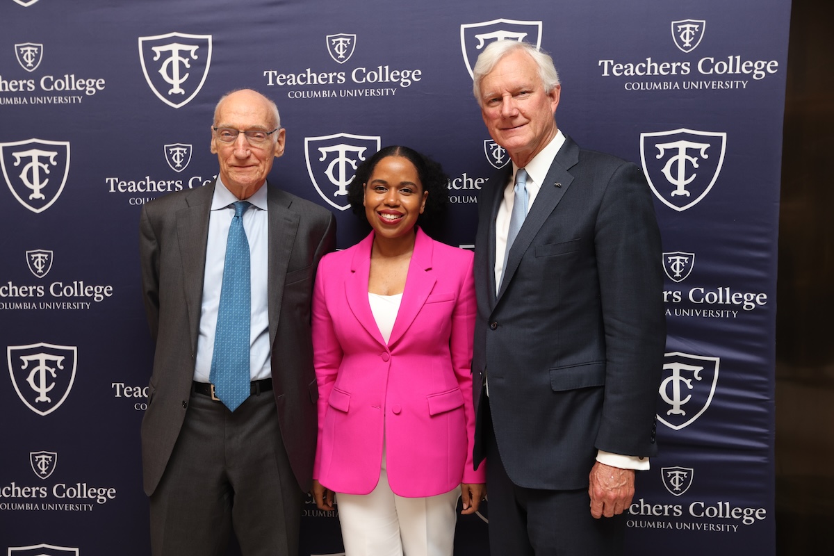 President Thomas Bailey, Victoria, William Rueckert at the Grace Dodge Luncheon 2025