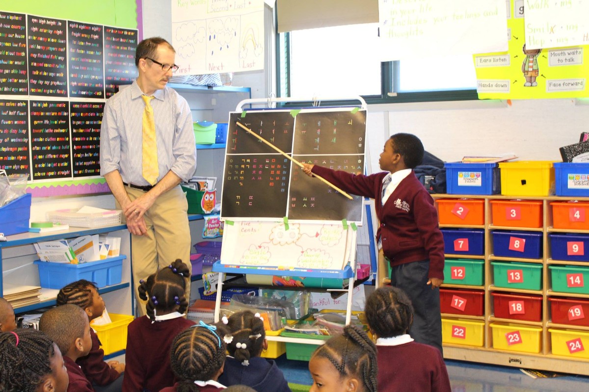Pictured: Bruce Ballard teaching in South Korea.