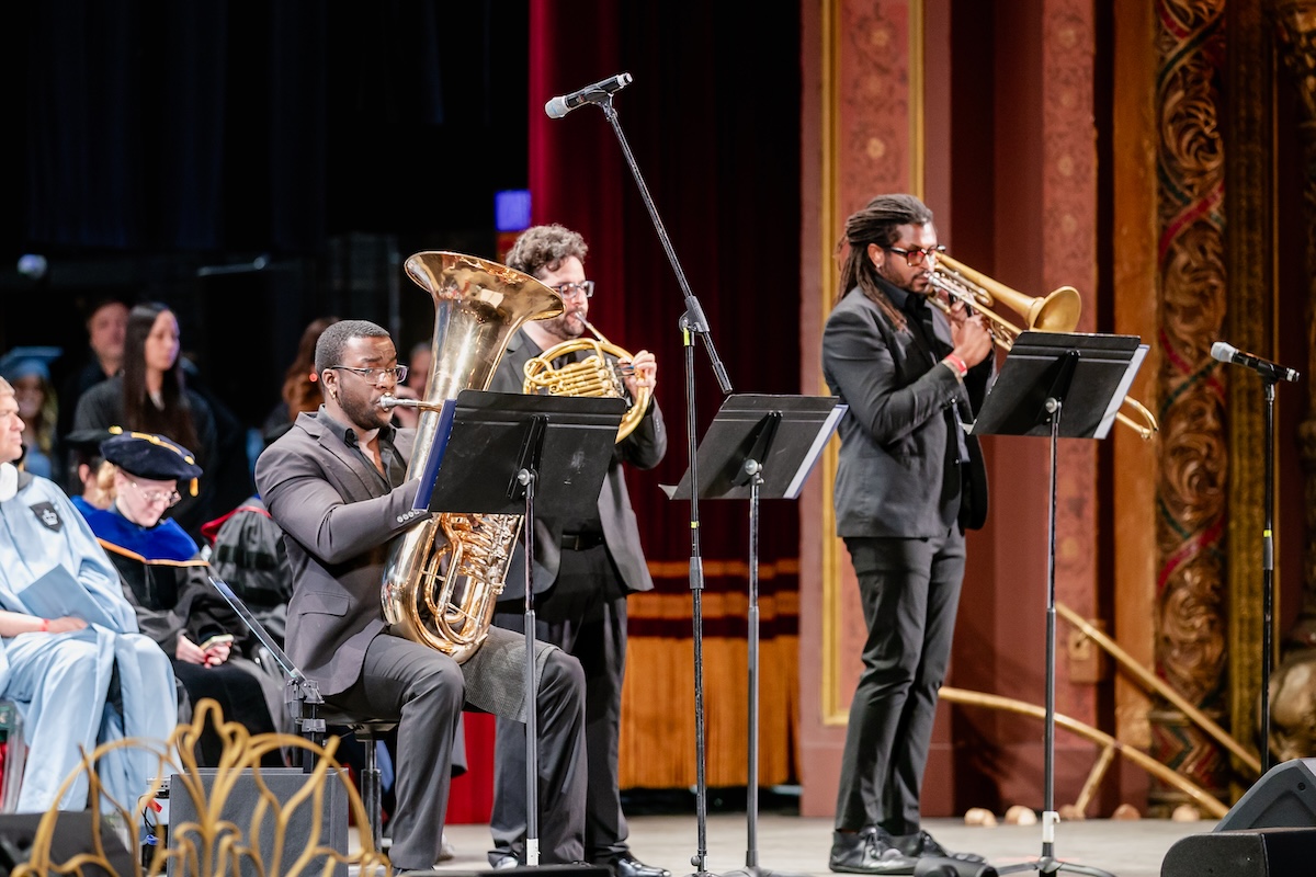 brass band plays