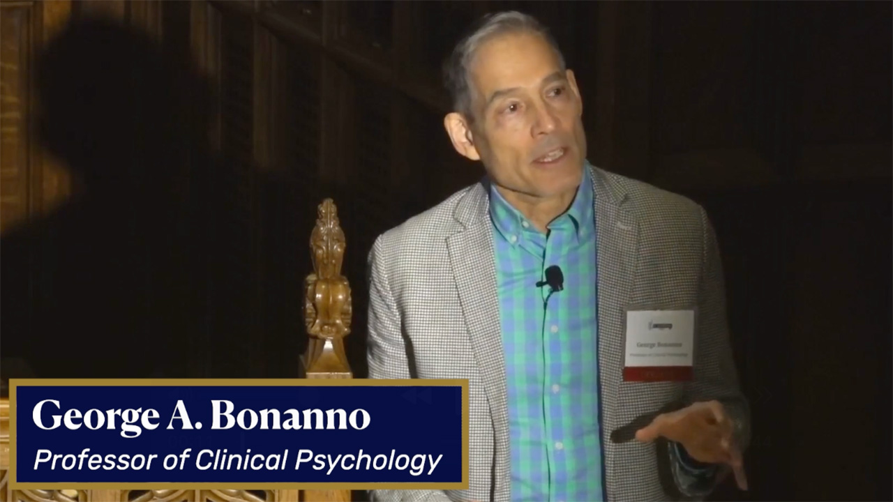 George A. Bonanno at the podium