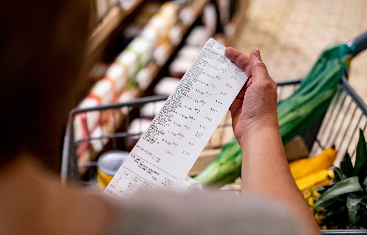 Pictured: Grocery store reciept.