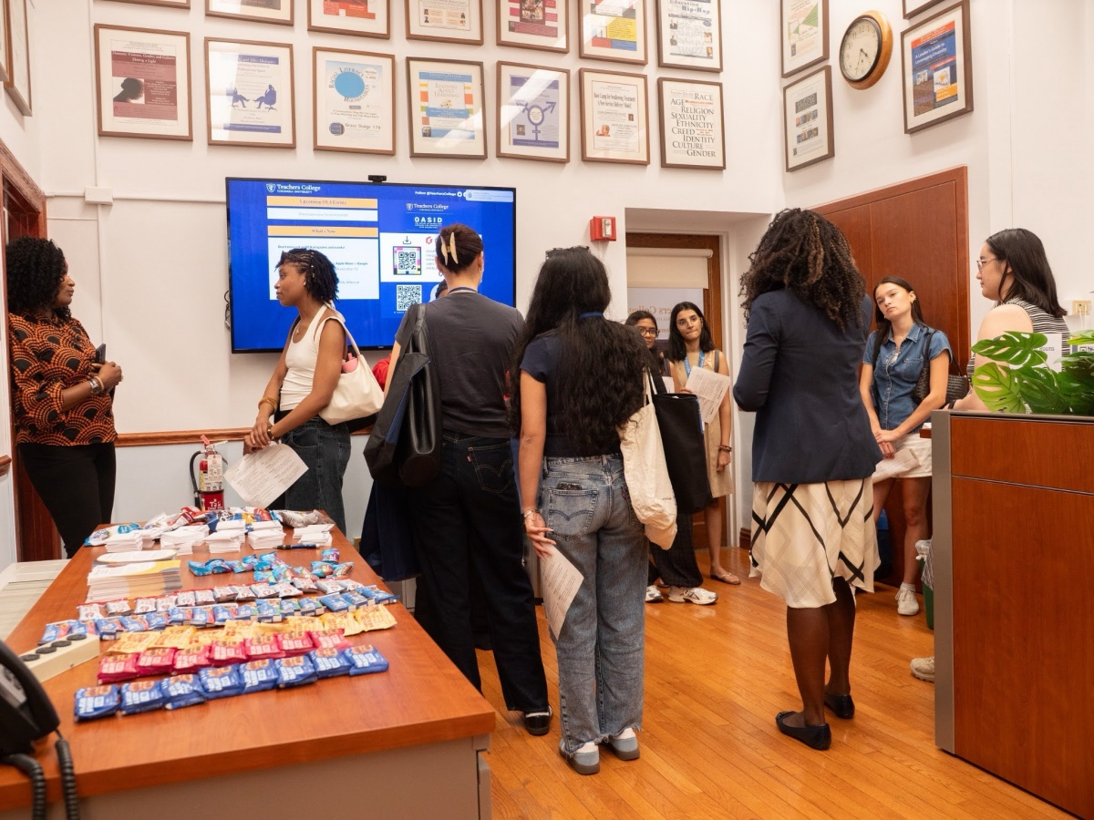 Students explore the resources available on campus.