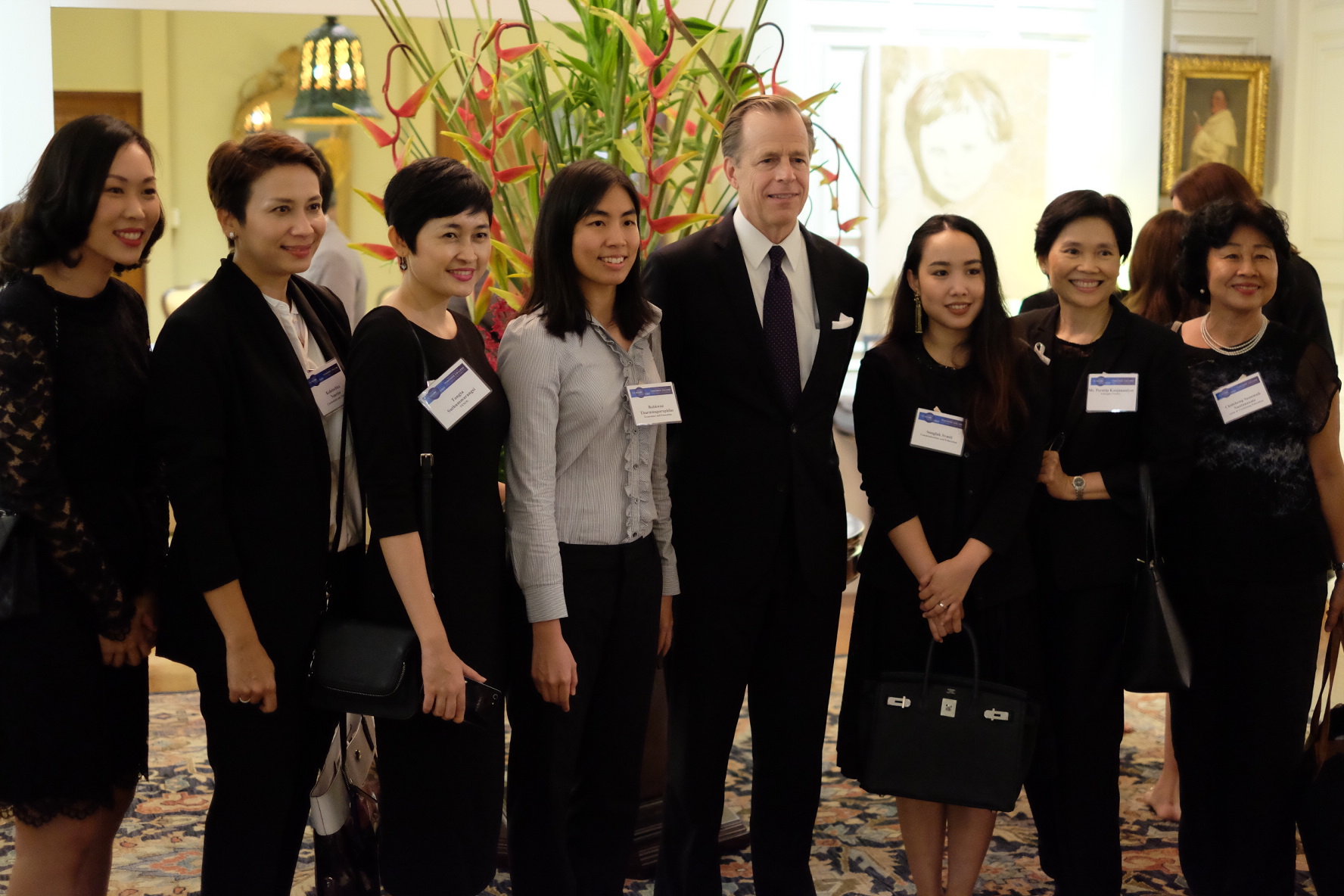 Ambassador Glyn T. Davies and Jacqueline M. Davies hosted TC alumni, students and parents at a reception at the Ambassador’s Residence.