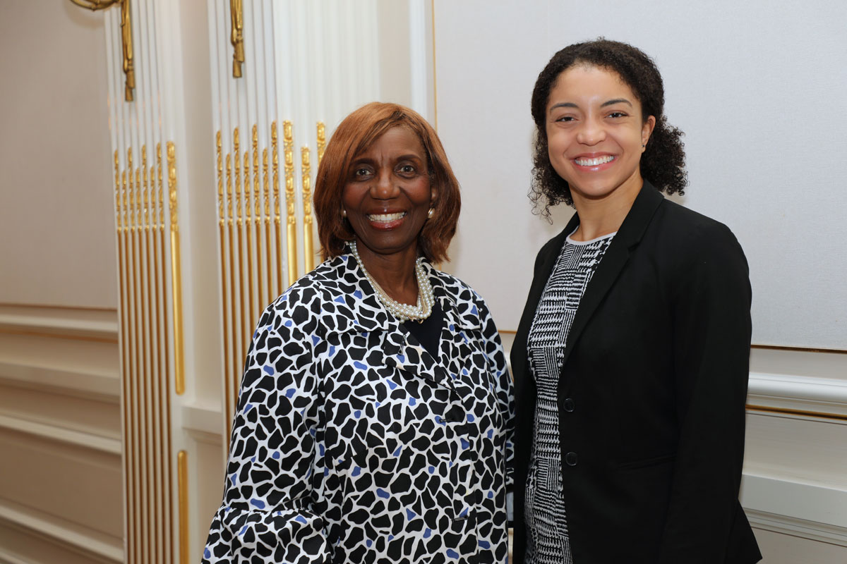 Marcia Keisz and her Annual Fund Scholar, Maya Evans. (Photo credit Maria Vullo)