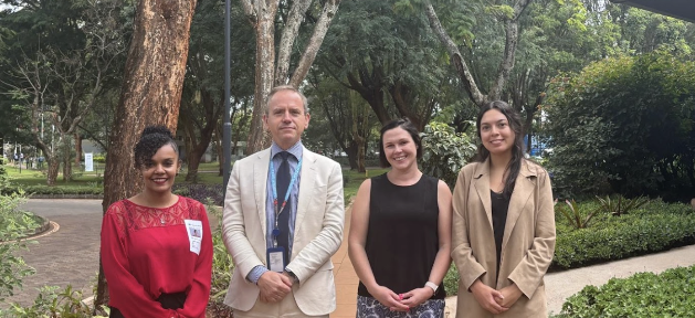 Figure 2 Interview with Dr. Stephen Jackson, UN Resident Coordinator in Kenya, with my supervisor Lesley Connolly and colleague Eden Matiyas